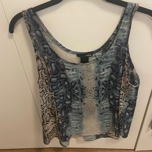 Aqua blouse tank